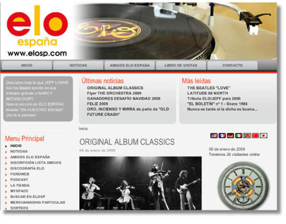 La Web de la Semana: ELO España. Todo sobre la banda de Jeff Lynne